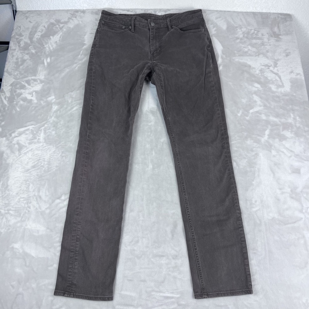 Levis 511 Slim Fit Jeans Mens 36x36 Brown Denim Straight Leg Casual Neutral